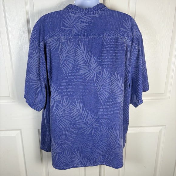 Tommy Bahama Shirt Mens 4XLB Blue Silk Floral All Over Print Resort Button Up - Picture 2 of 8